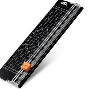 ISDIR Paper Trimmer Cutter 12‎ Inch Blade Safety Guard Rotary Guillotine